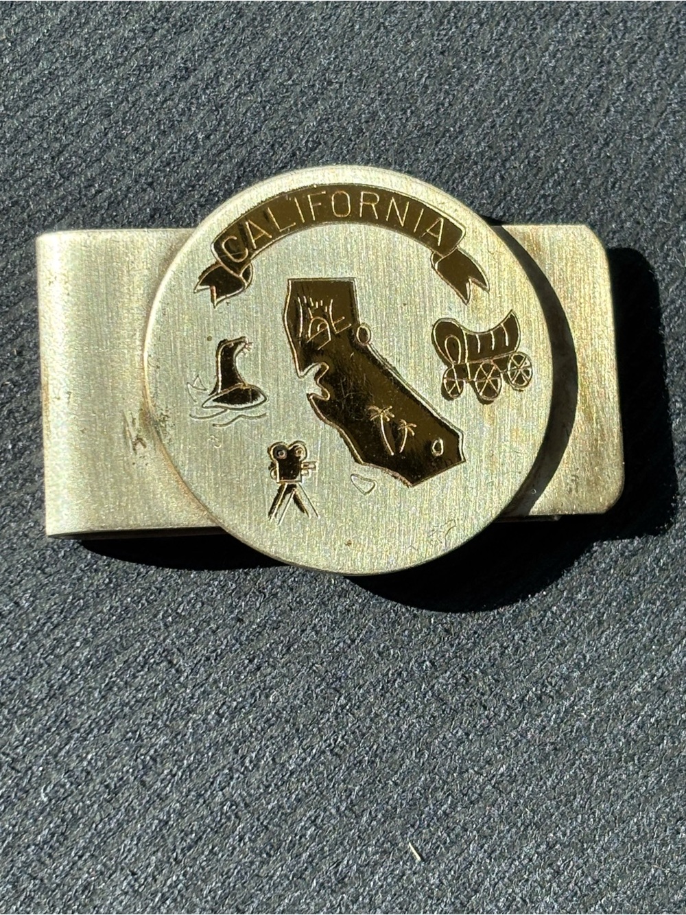 Vintage 1960s California Silver/Gold Two Tone Money Clip Men’s